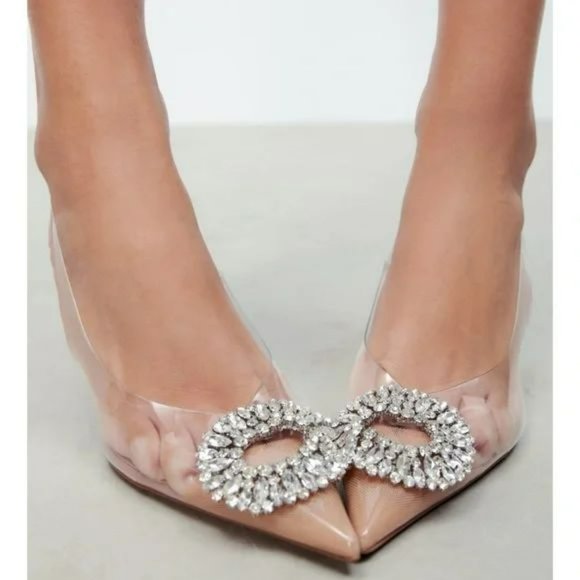 ZARA Jewel Vinyl High Heels - Picture 6 of 11